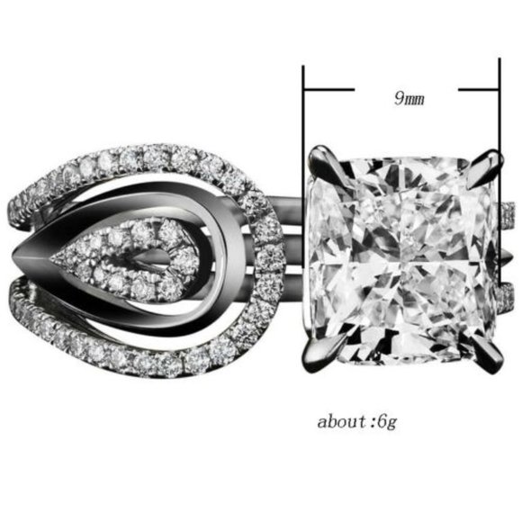 *New 18K Gold Over 925 Silver Adjustable Diamond Ring, cute Ring, shiny Ring. - Picture 3 of 5